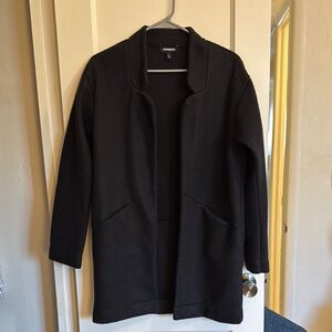 Express Black Open Front Cardigan
